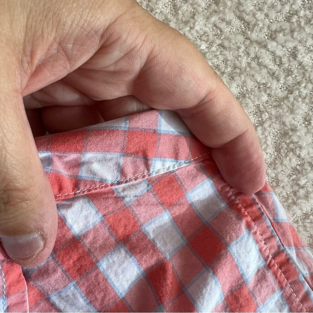 Janie And Jack Toddler Boys Button Down Plaid‎ Dress Shirt Size 18-24 Months